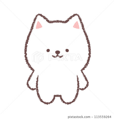 白色柴犬站立姿勢 113559264