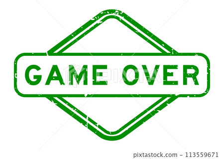 Grunge green game over word rubber seal stamp on white background Grunge green game over word rubber seal stamp on white background 113559671