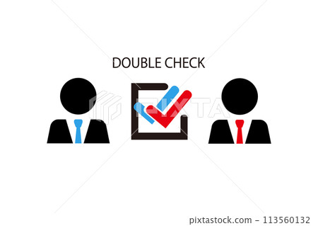 Businessman and double check mark 113560132