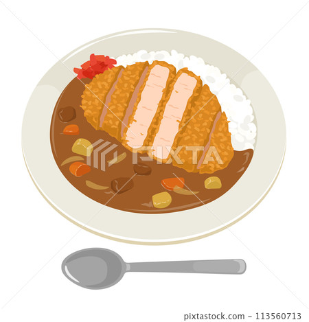 Vector illustration of Katsu curry Vector illustration of Katsu curry 113560713