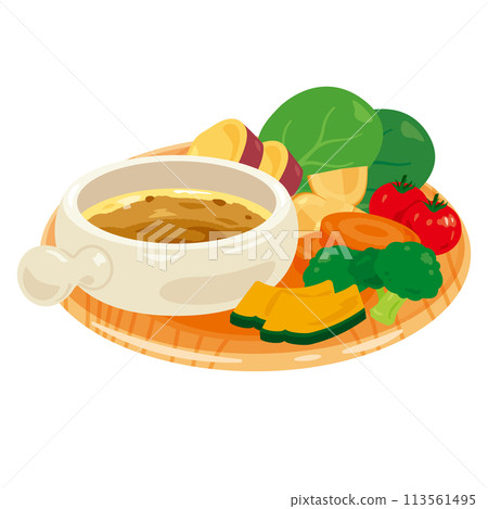 Bagna cauda served on a plate 113561495