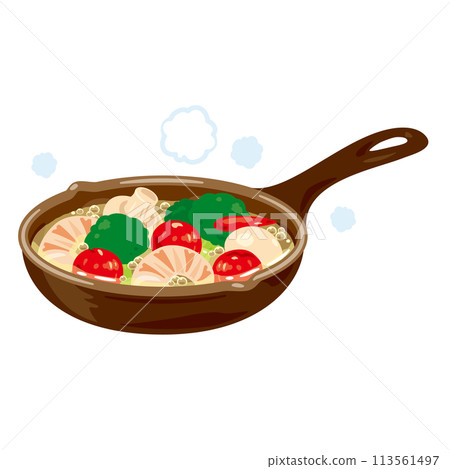 Ajillo served in a skillet 113561497