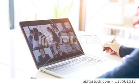 Video conferencing image remote work webinar Video conferencing image remote work webinar 113561512