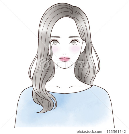 A woman with a summer-type personal color image A woman with a summer-type personal color image 113561542