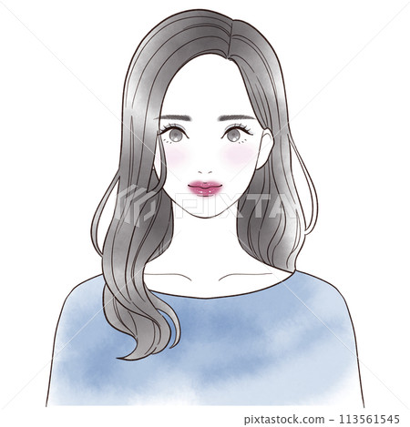 個人色彩冬季形象女性插畫 個人色彩冬季形象女性插畫 113561545