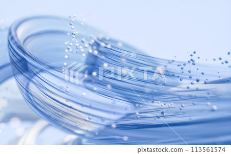 Flowing curves lines background, 3d rendering. 113561574