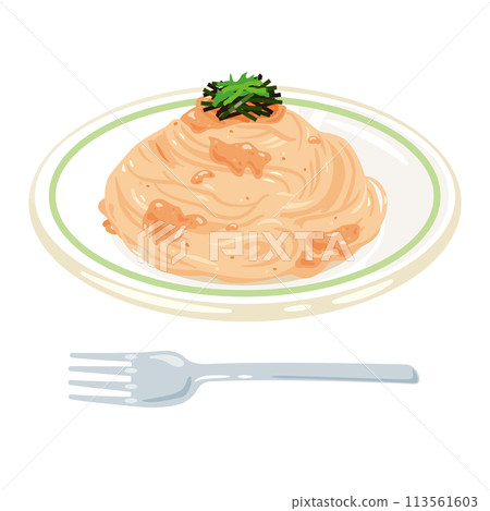 盤子裡的明太子麵食 113561603