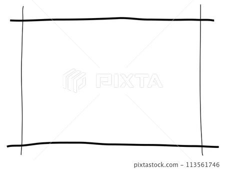 黑色手繪格子框架 113561746