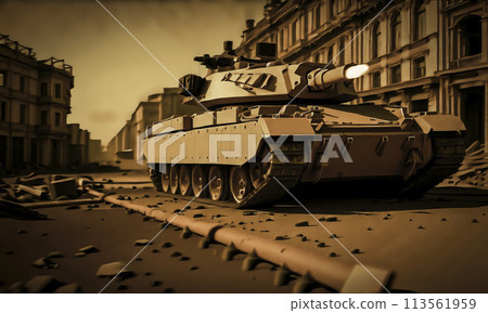 Tank in the city 113561959