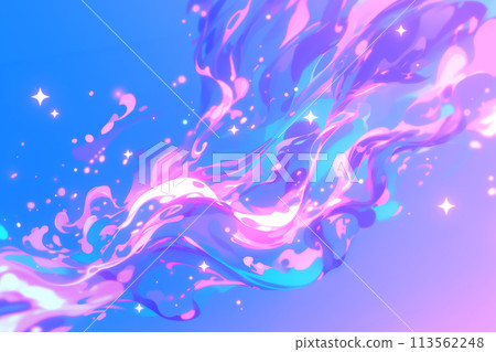 夢幻般的流動霓虹色液體 夢幻般的流動霓虹色液體 113562248