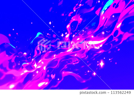 夢幻般的流動霓虹色液體 113562249