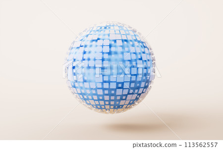 Digital earth with cartoon style, 3d rendering. Digital earth with cartoon style, 3d rendering. 113562557