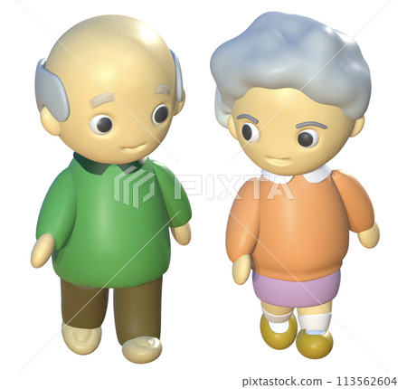 散步的年長夫婦,前面 散步的年長夫婦,前面 113562604