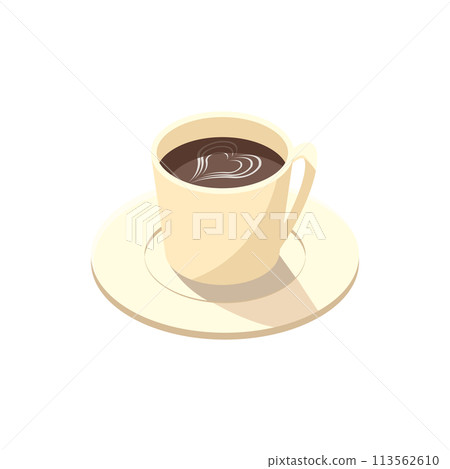 Hot coffee_isometric illustrations 113562610