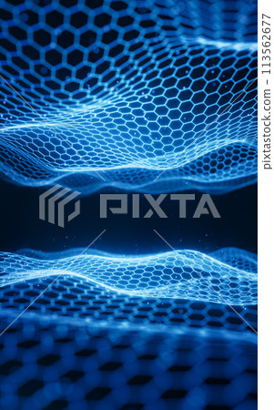 Digital hexagonal graphic background, 3d rendering. 113562677