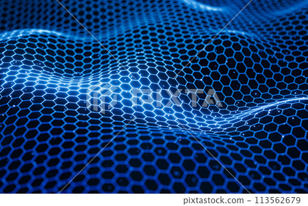 Digital hexagonal graphic background, 3d rendering. 113562679