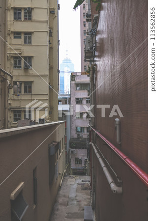 middle level residential buildings in Hong Kong. March 23 2024 113562856