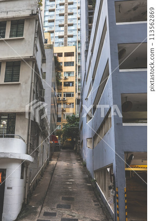 middle level residential buildings in Hong Kong. March 23 2024 113562869