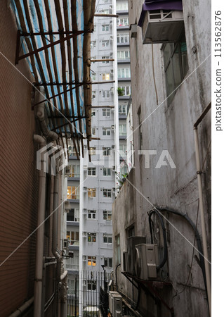 middle level residential buildings in Hong Kong. March 23 2024 113562876