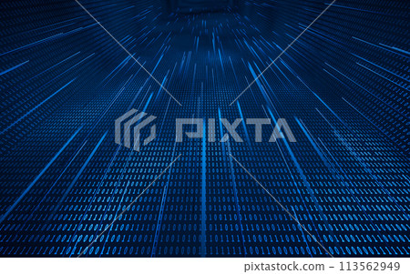 Binary numbers with cyberspace, 3d rendering. Binary numbers with cyberspace, 3d rendering. 113562949