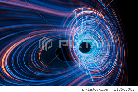 Flowing lines with digital cyberspace, 3d rendering. Flowing lines with digital cyberspace, 3d rendering. 113563092