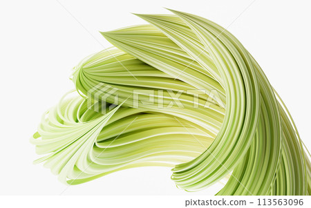 Flowing and twist geometry lines, 3d rendering. 113563096