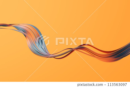 Flowing and twist geometry lines, 3d rendering. Flowing and twist geometry lines, 3d rendering. 113563097
