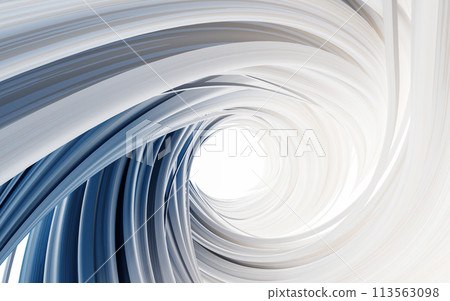 Flowing and twist geometry lines, 3d rendering. 113563098