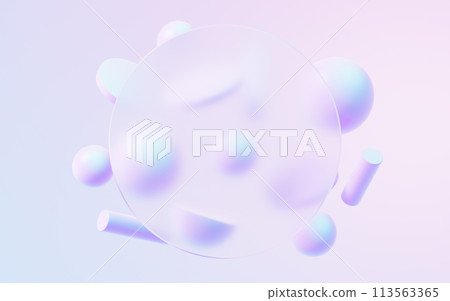 Abstract geometry shapes background, 3d rendering. 113563365