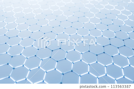 Hexagonal structure background, 3d rendering. Hexagonal structure background, 3d rendering. 113563387