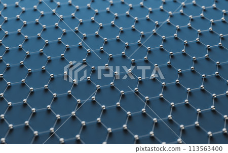 Hexagonal structure background, 3d rendering. Hexagonal structure background, 3d rendering. 113563400