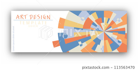 Abstract design template for a cover, banner, poster. Corporate style layout 113563470