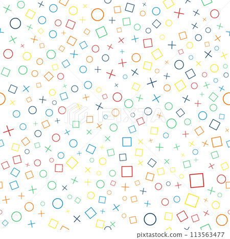 Seamless geometric pattern for texture, packaging and simple backgrounds 113563477