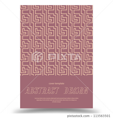 Linear ornament. The idea of a banner, brochure, catalog, or booklet. A template for creative design 113563501