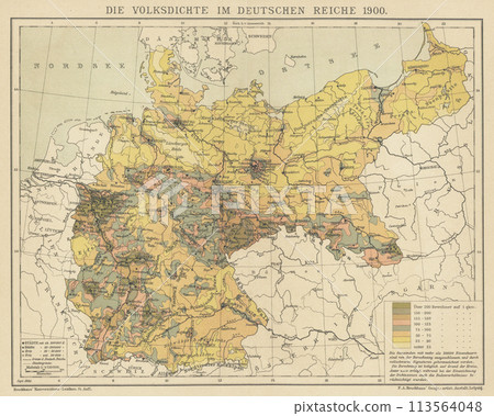 Early 20th Century World Map Germany Population Density 113564048