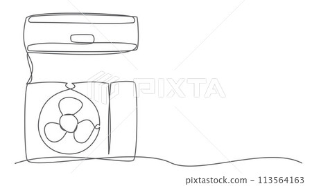 Conditioner One line drawing isolated on white background 113564163