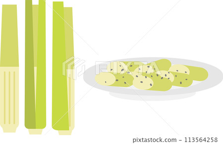 Image material of Makomodake and stir-fry Image material of Makomodake and stir-fry 113564258