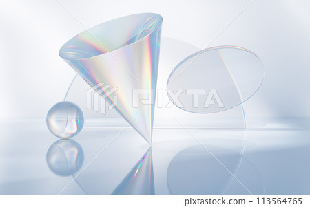 Transparent glass geometry background, 3d rendering. Transparent glass geometry background, 3d rendering. 113564765