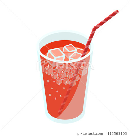 Red fruit juice_isometric illustration Red fruit juice_isometric illustration 113565103