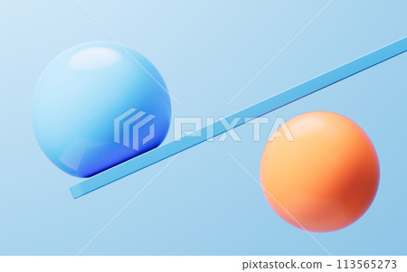Soft ball and abstract geometric background, 3d rendering. 113565273