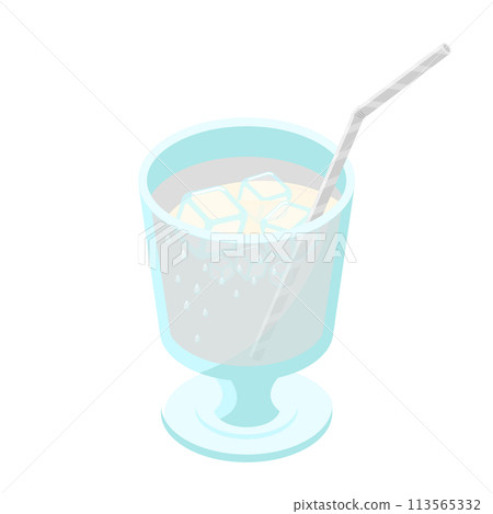 Ice milk_isometric illustration 113565332