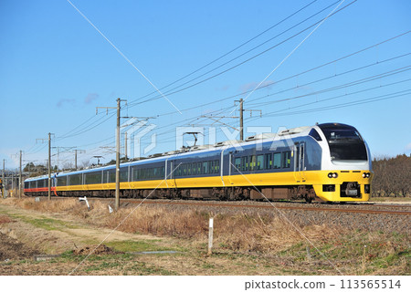 常磐線 岩間羽取 JR 東日本 E653 系列 K303(勝田)新鮮日立 常磐線 岩間羽取 JR 東日本 E653 系列 K303(勝田)新鮮日立 113565514