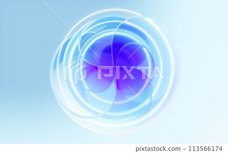 Gradient transparent curve glass, 3d rendering. 113566174