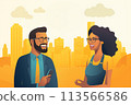 People talking with speech bubbles 113566586