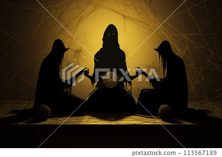 Enigmatic shadow weavers, crafting illusions and manipulating darkness - Generative AI Enigmatic shadow weavers, crafting illusions and manipulating darkness - Generative AI 113567189