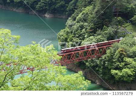 A train leaving Lake Station A train leaving Lake Station 113567279