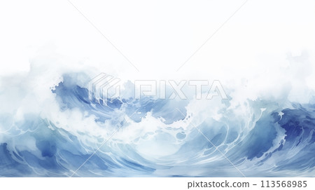 Faded sea graphics There are gently rolling sea waves.AI Generated 113568985