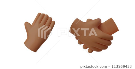 3D hand pray and handshake vector render icon set, partnership and prayer hope gesture afro human arms 3D hand pray and handshake vector render icon set, partnership and prayer hope gesture afro human arms 113569433