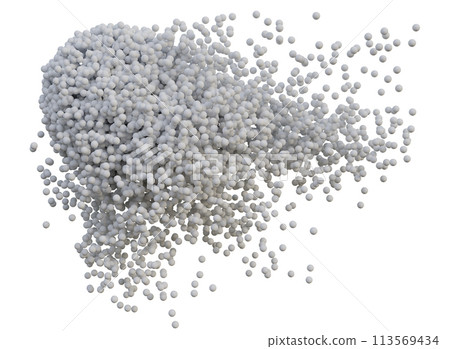 Abstract background with various balls. Spherical pattern. 113569434