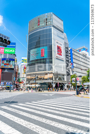 [東京] 人來人往的澀谷十字路口 113569673